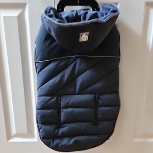 Navy Quilted Dog Jacket